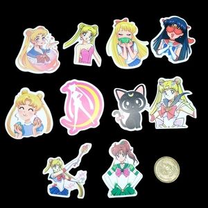 3/$20 10pcs Brand New Waterproof Sailor Moon Stickers #d